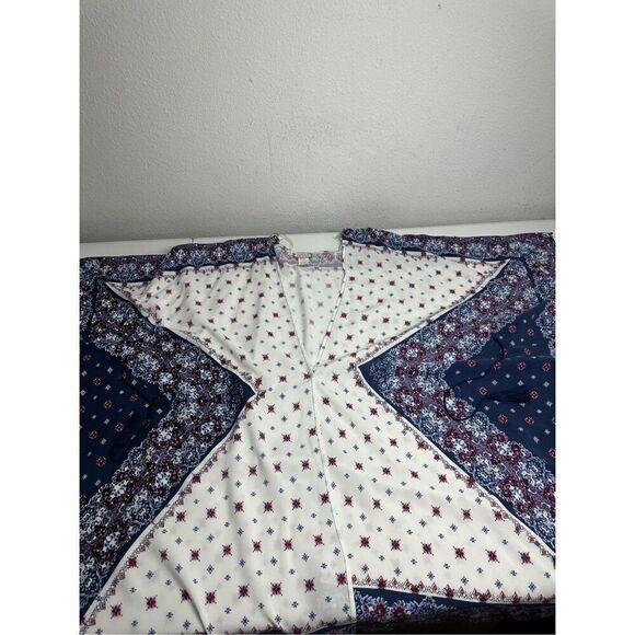 Eye Shadow Women's Wrap Cover-up Shawl Side Tassle Ties Bohemian Beachy Size XL - Picture 12 of 14